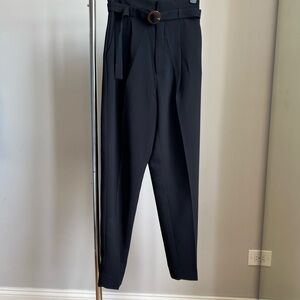 Pure Navy Classic Black Pants with Belt in Size S